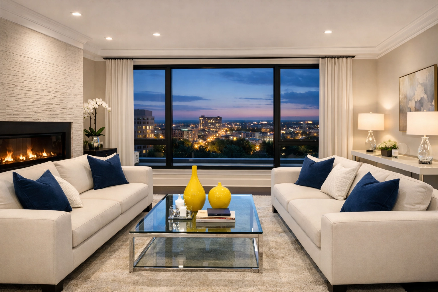 Spotless living room illustrating the results of reliable house cleaning Worcester MA from The Cleaning Ninjas.