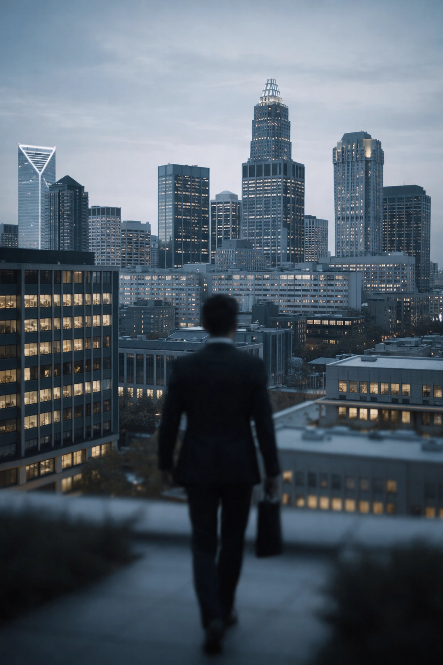 Charlotte skyline at dusk symbolizing growth opportunities for local small business owners