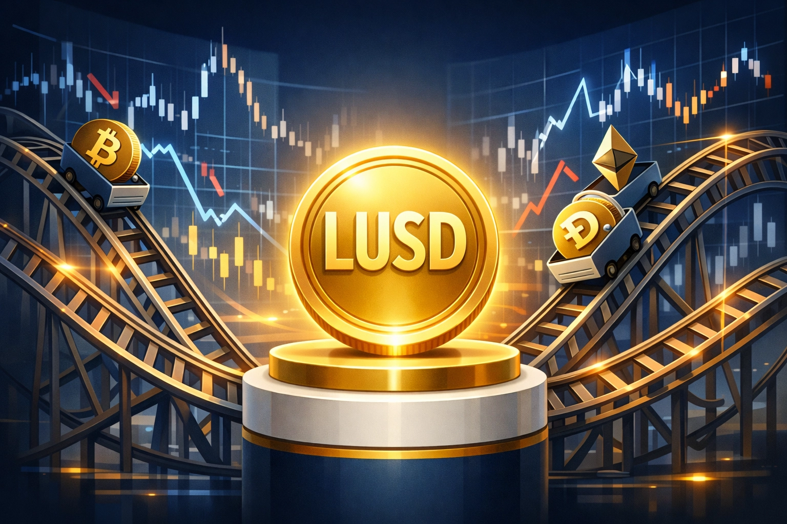 LUSD stablecoin maintaining value stability amid volatile cryptocurrency markets