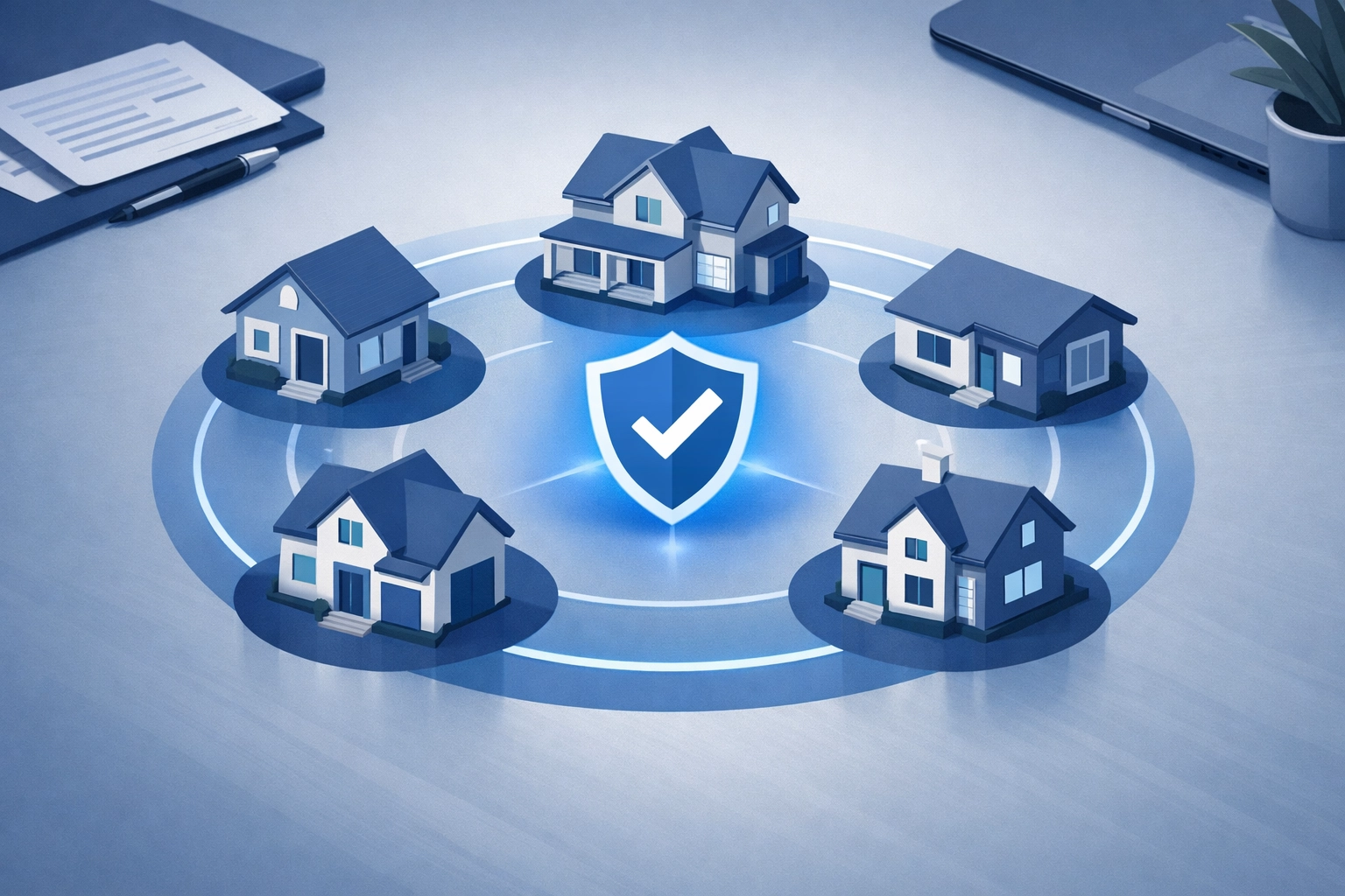 Five investment properties consolidated in portfolio with unified insurance coverage strategy