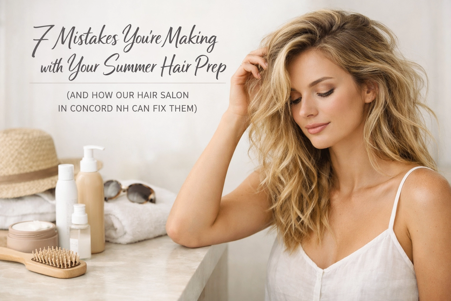 [HERO] 7 Mistakes You’re Making with Your Summer Hair Prep (and How Our Hair Salon in Concord NH Can Fix Them)