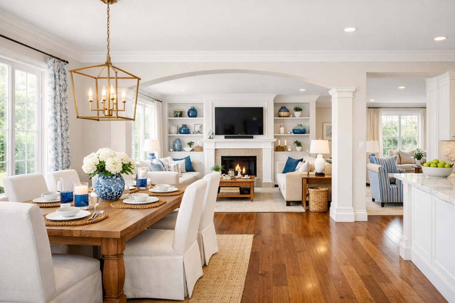 Bright open-concept home interior showing the best residential cleaning in Andover for busy families.