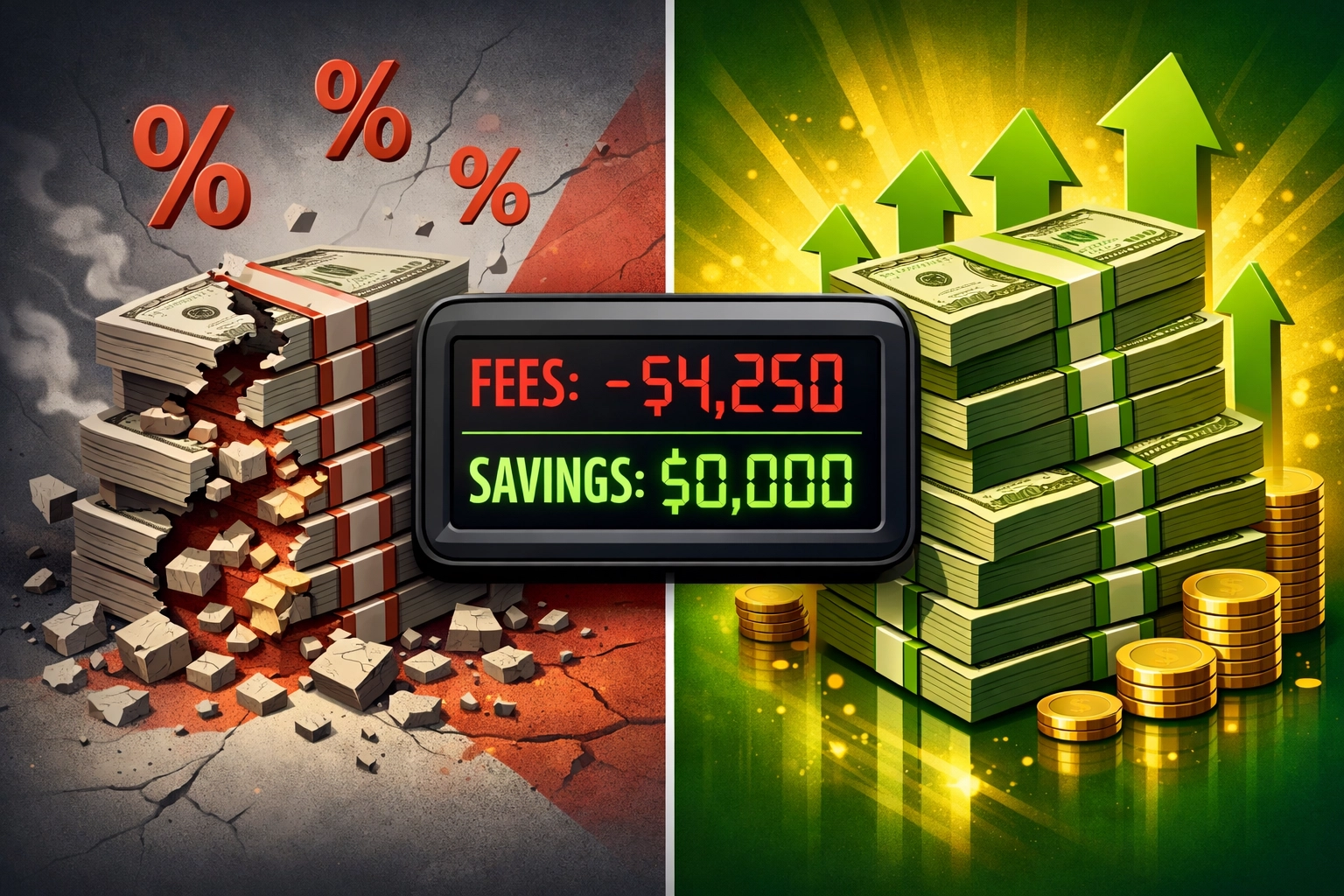 Merchant payment processing fee comparison showing cost savings with Larecoin versus traditional processors