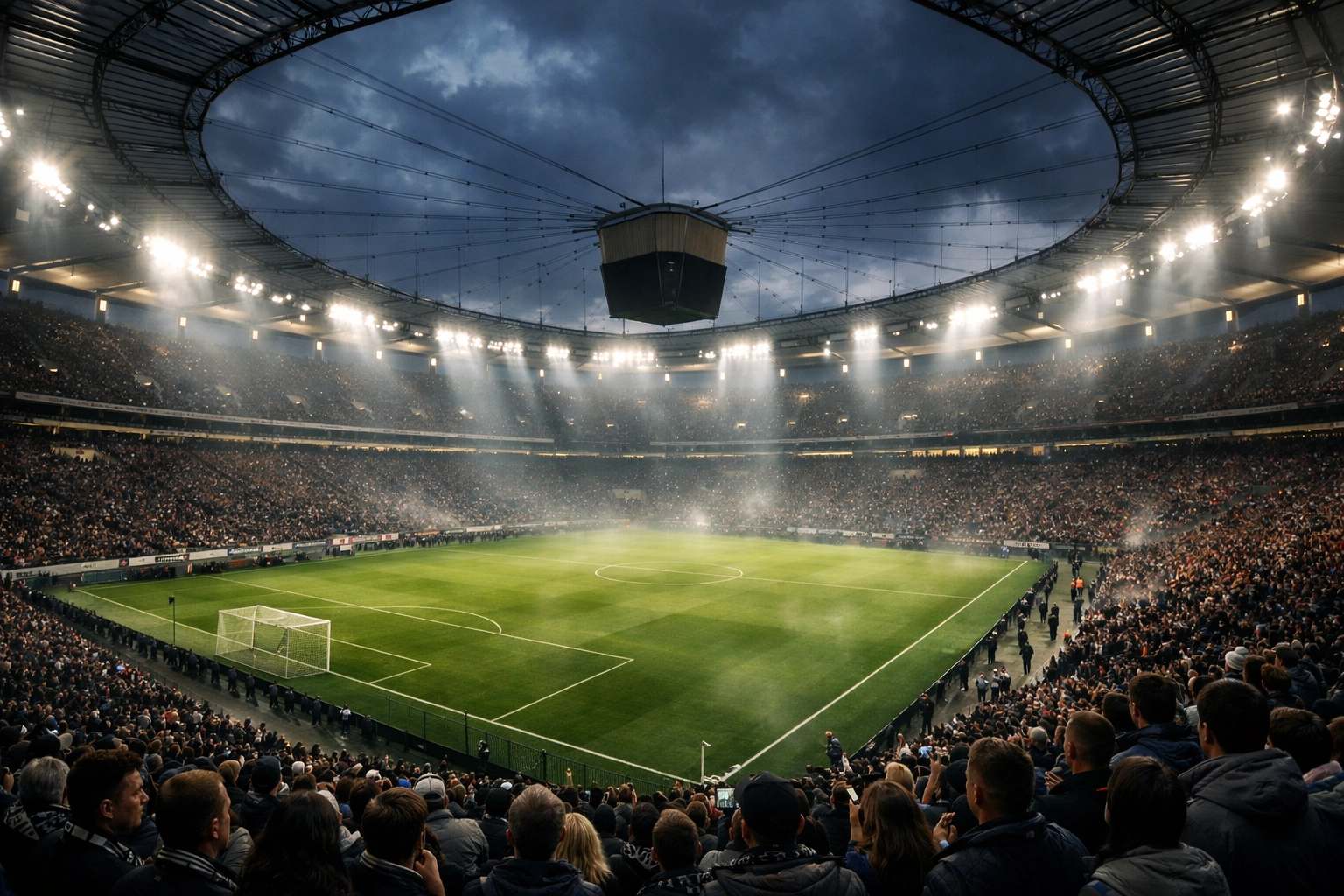Stadion-Atmosphäre vor dem Anpfiff