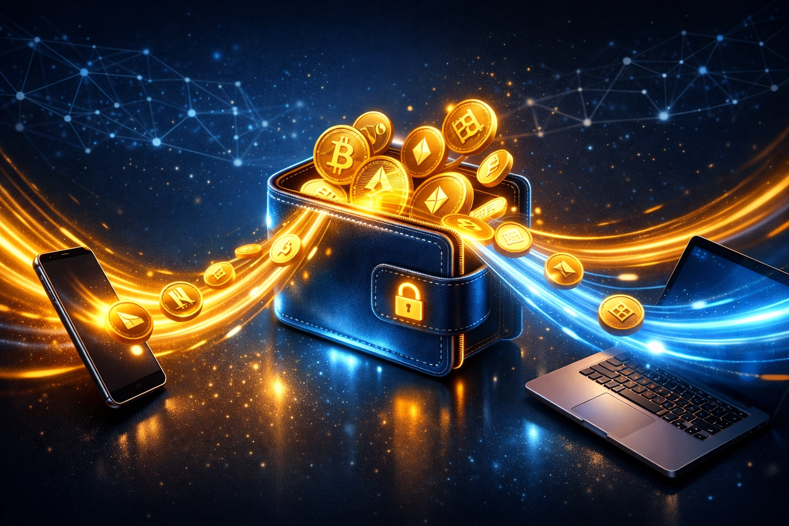 Self-custody cryptocurrency wallet receiving direct payments from customers without intermediaries