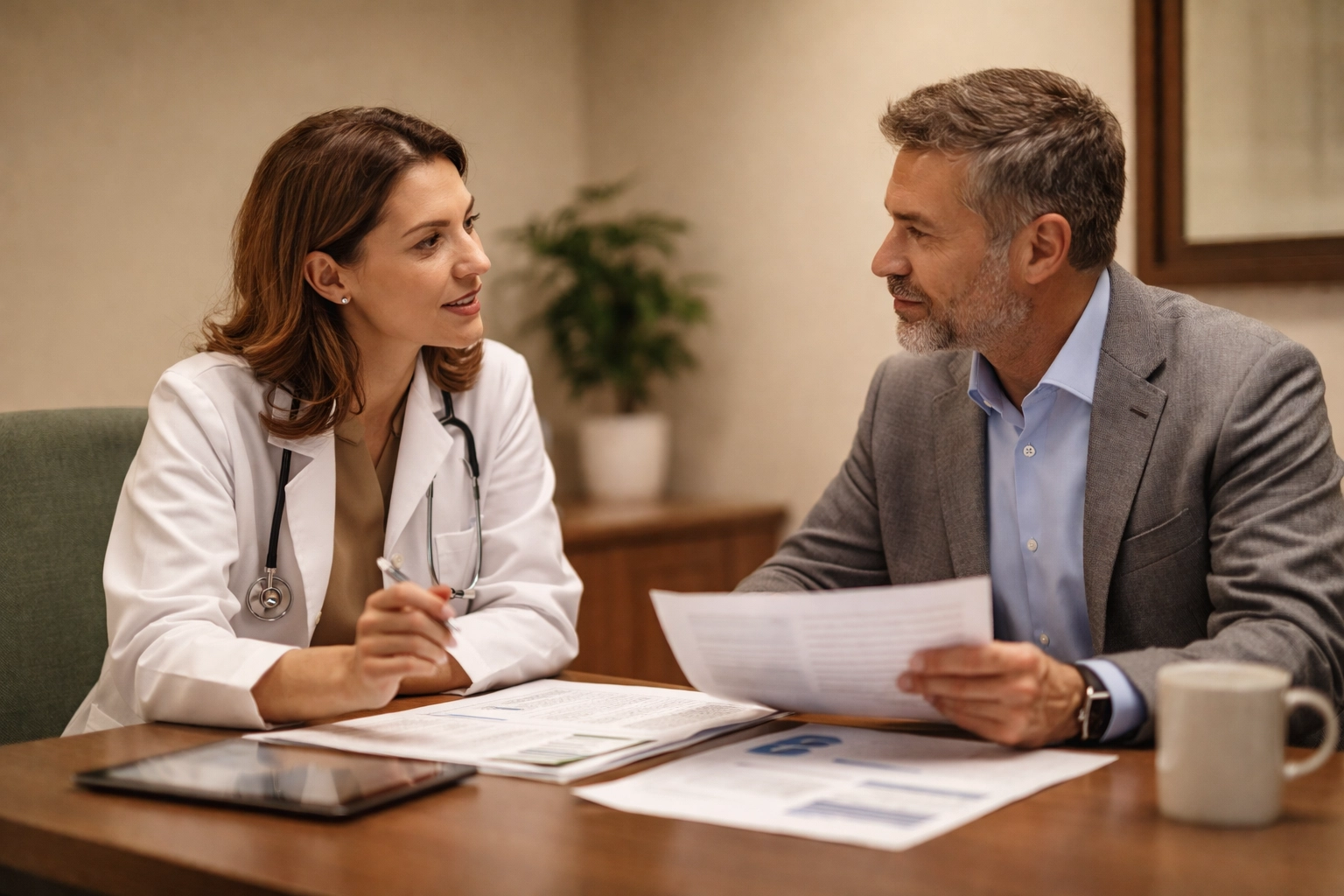 Practice owner and financial adviser discuss owner salary structure for medical clinic stability