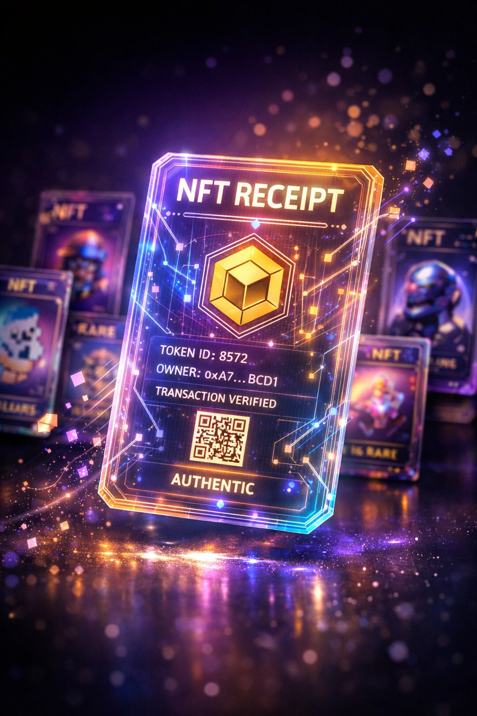 NFT receipt on blockchain showing innovative self-custody merchant payment verification