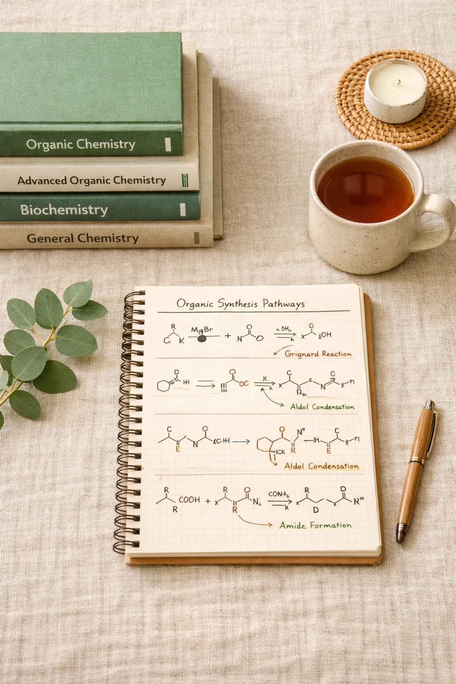 Curated study space with A Level Chemistry textbooks and diagrams for students aiming for A* exam success.