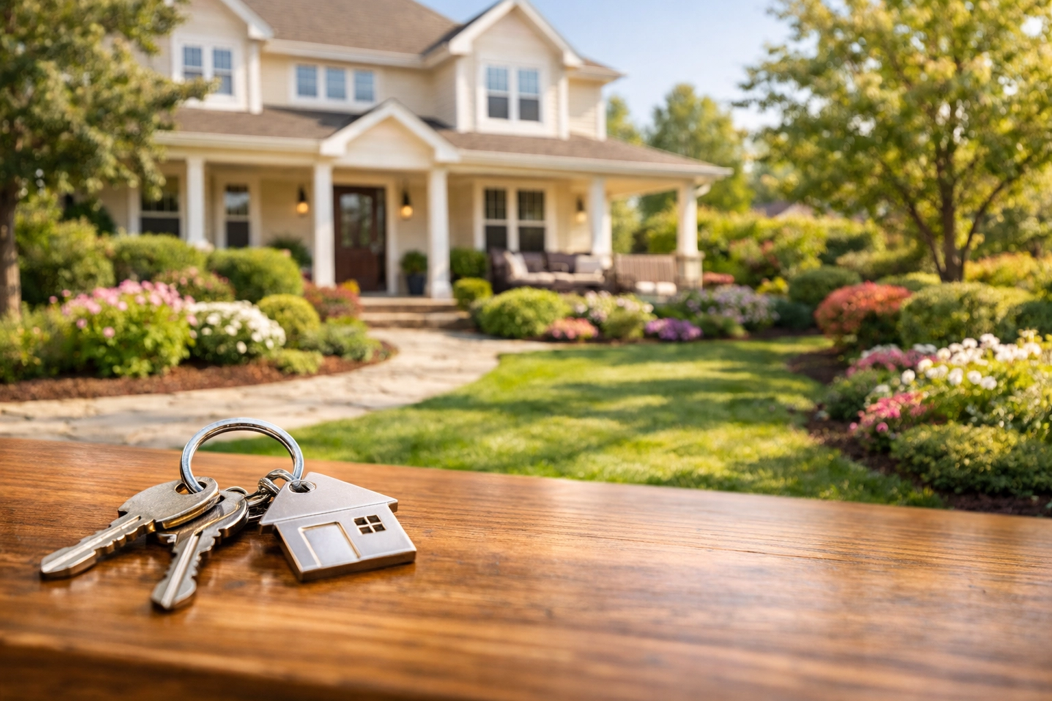 Quality rental property with keys representing successful tenant placement