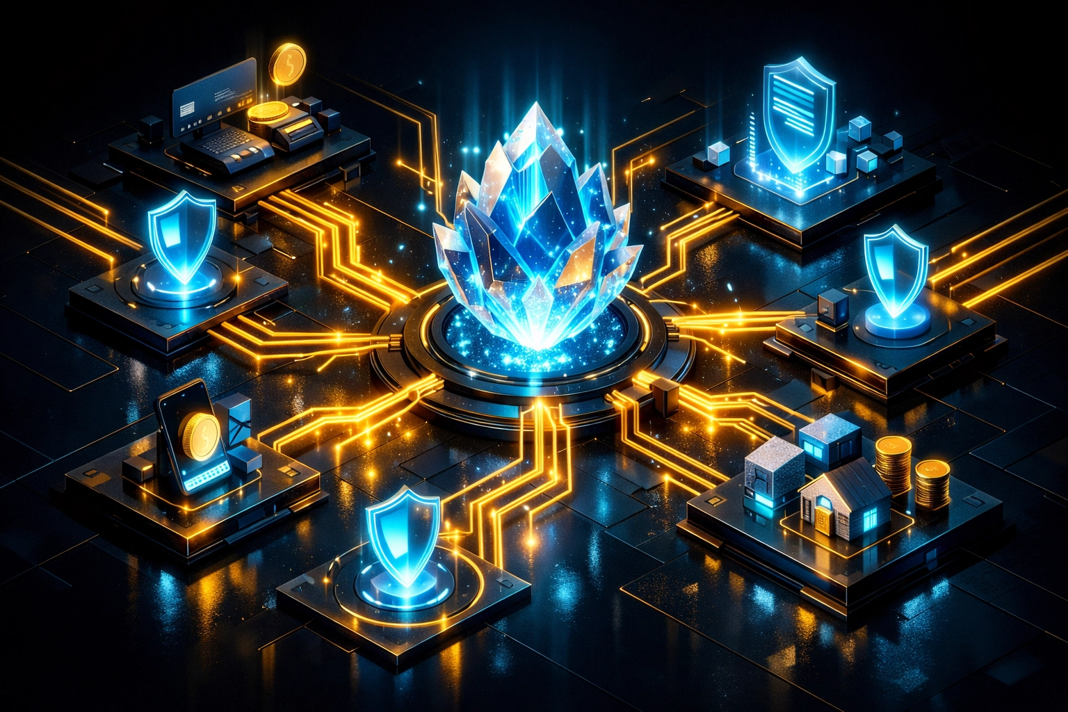 Larecoin AI-powered crypto payment ecosystem featuring secure blockchain transactions and automated fraud detection.