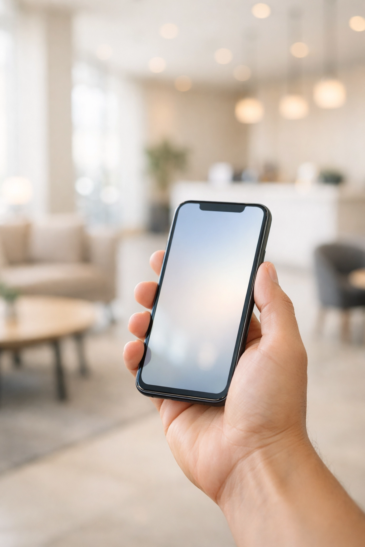 Guest using a mobile-optimized hotel booking engine on a smartphone for a seamless guest experience.