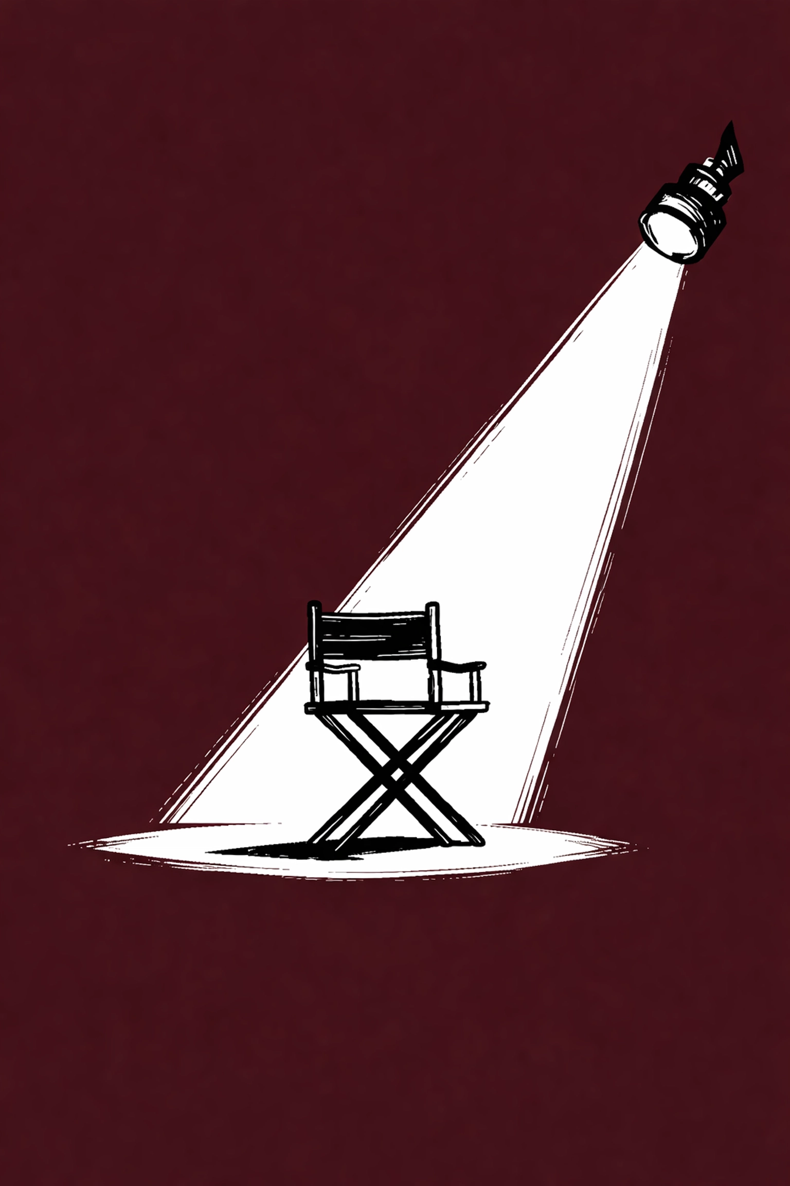 Empty director's chair in minimalist studio representing reserved brand partnership access