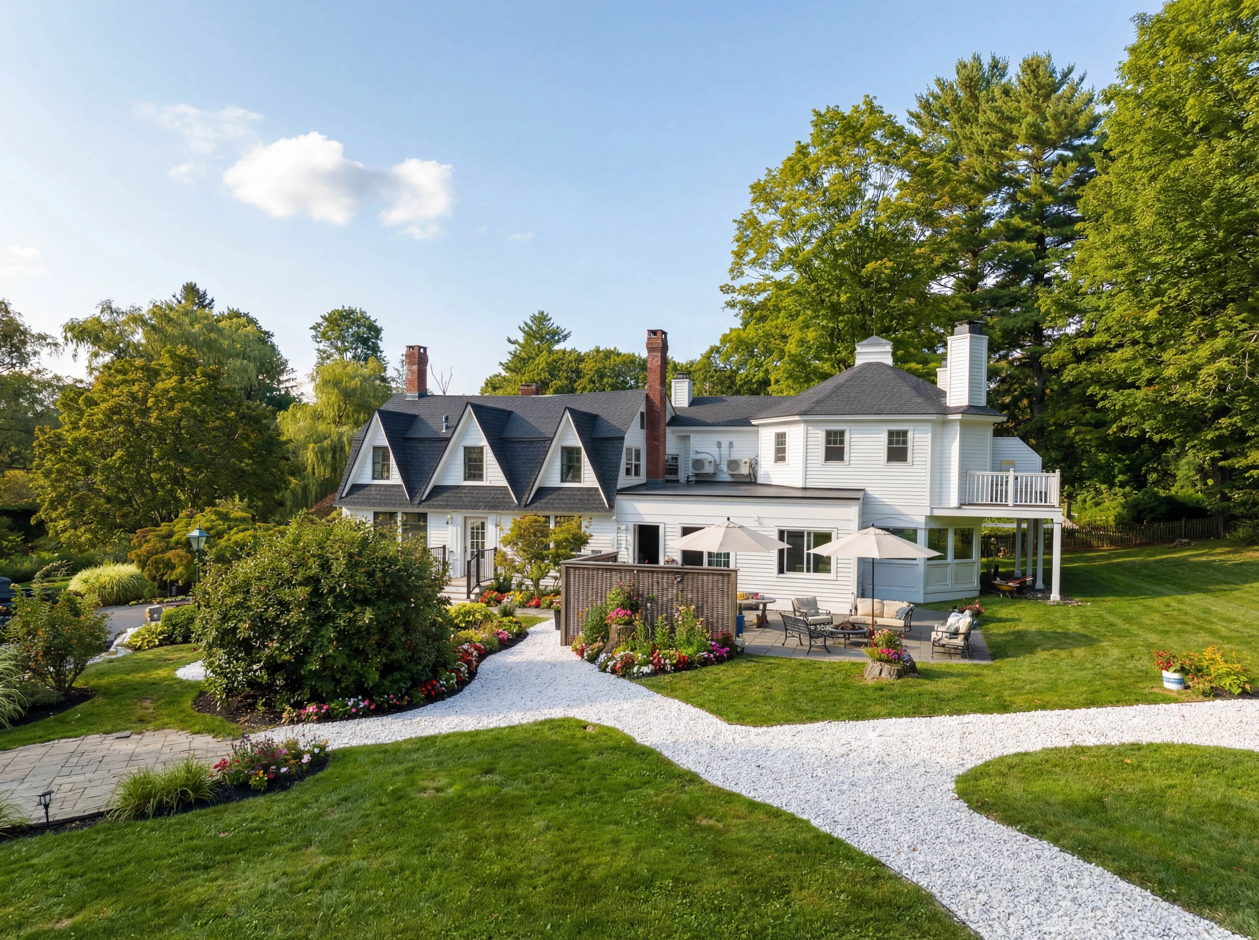 Aerial view of Garden Gables in Lenox, MA