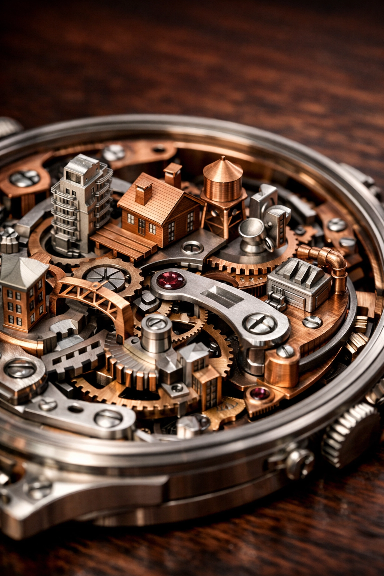 Intricate mechanical gears symbolizing systematized property maintenance and ancillary income operations.