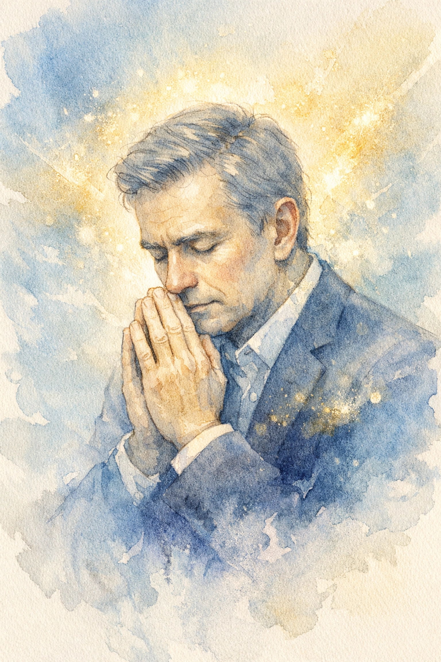 Christian leader in prayer seeking wisdom for empathetic leadership