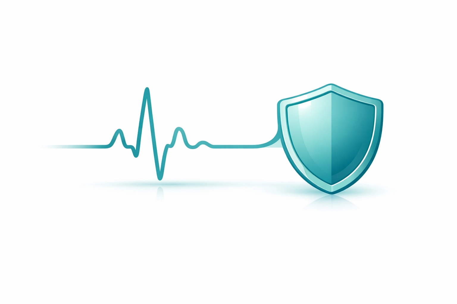 Safety shield and heart monitor icon representing professional patient care at Markham Dental.
