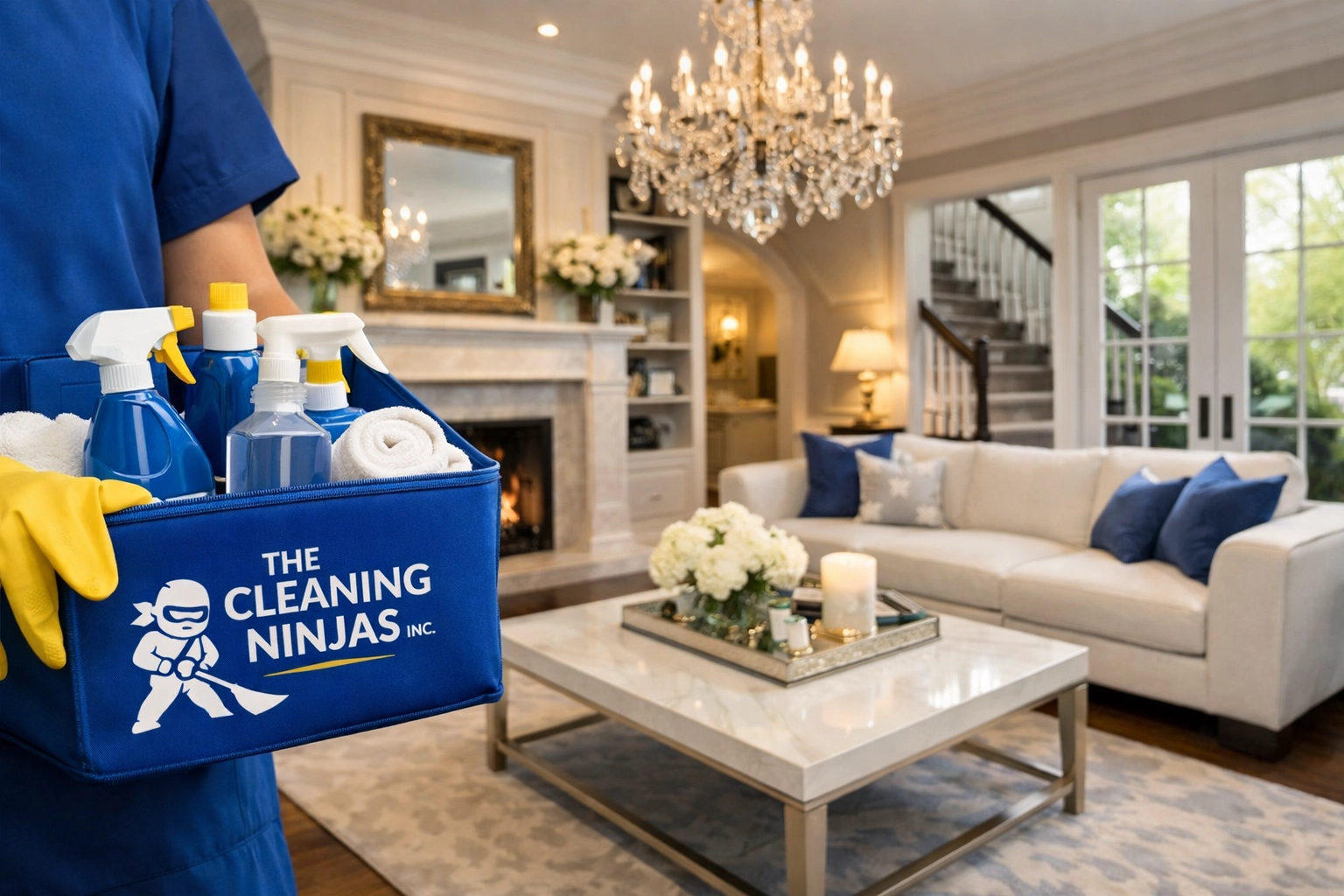 Luxury residential cleaning Massachusetts in a Dover estate.