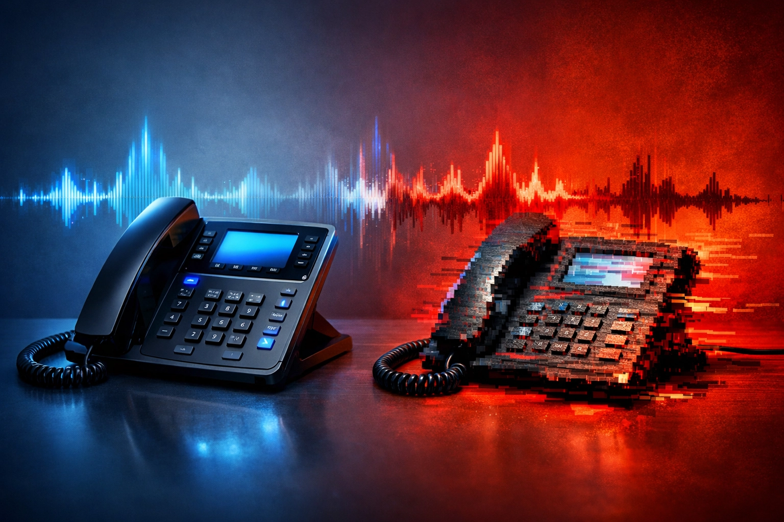 Comparison of premium VoIP call quality versus poor budget phone system performance