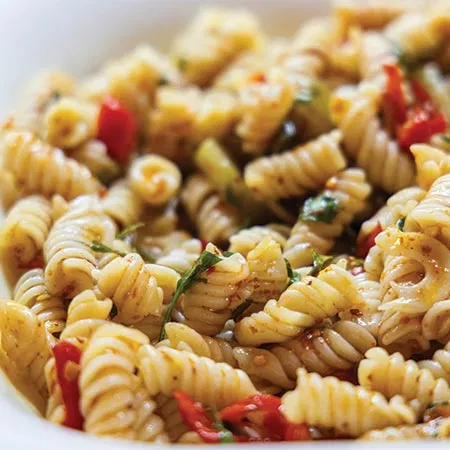 Healthy rotini pasta dish