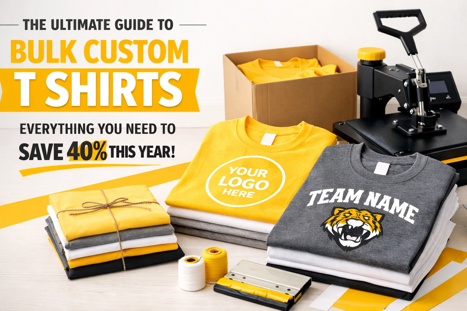[HERO] The Ultimate Guide to Bulk Custom T Shirts: Everything You Need to Save 40% This Year