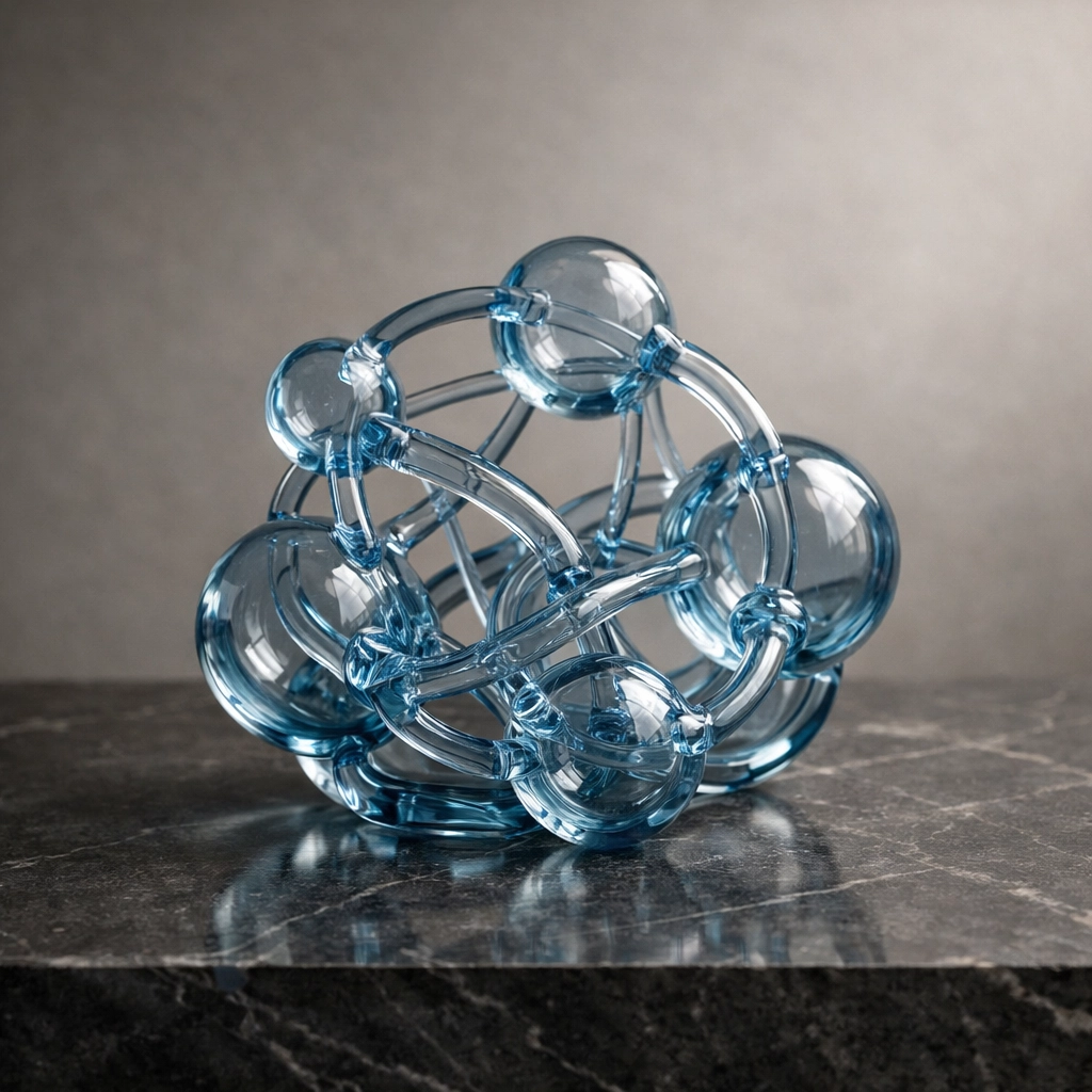 A delicate glass sculpture representing the structural stability and secure functioning of a healthy relationship.