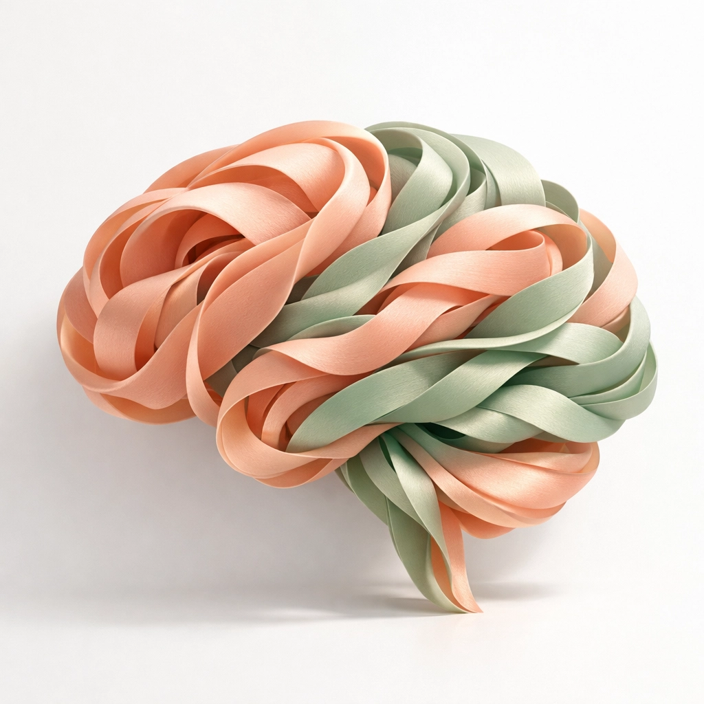 Abstract brain illustration symbolizing ADHD neurodiversity and evaluation process