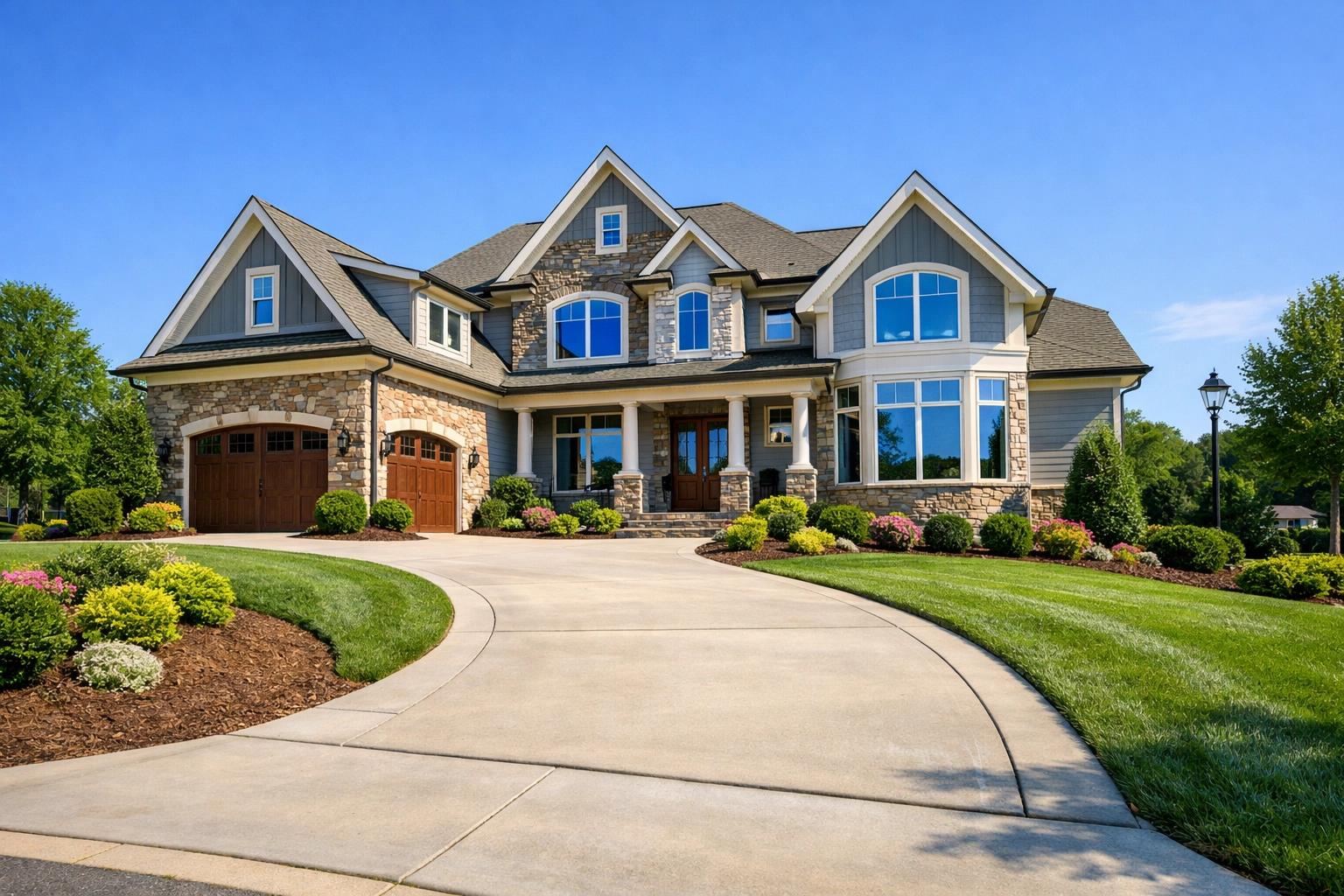 Beautiful two-story Triad NC suburban home representing a valuable real estate investment.