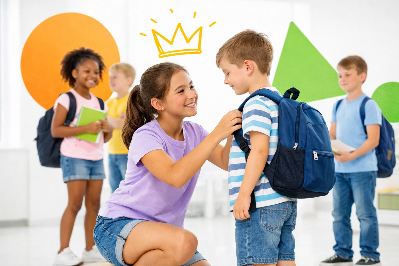 Young girl showing servant leadership via the Complete Life Skills Platform.