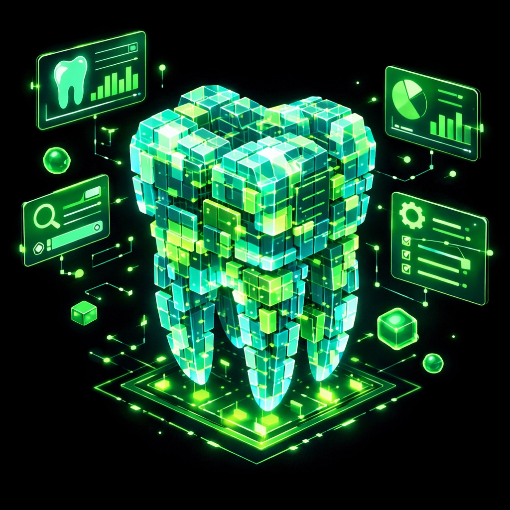 Data-driven dental molar icon for a powerhouse SEO directory listing in San Diego.