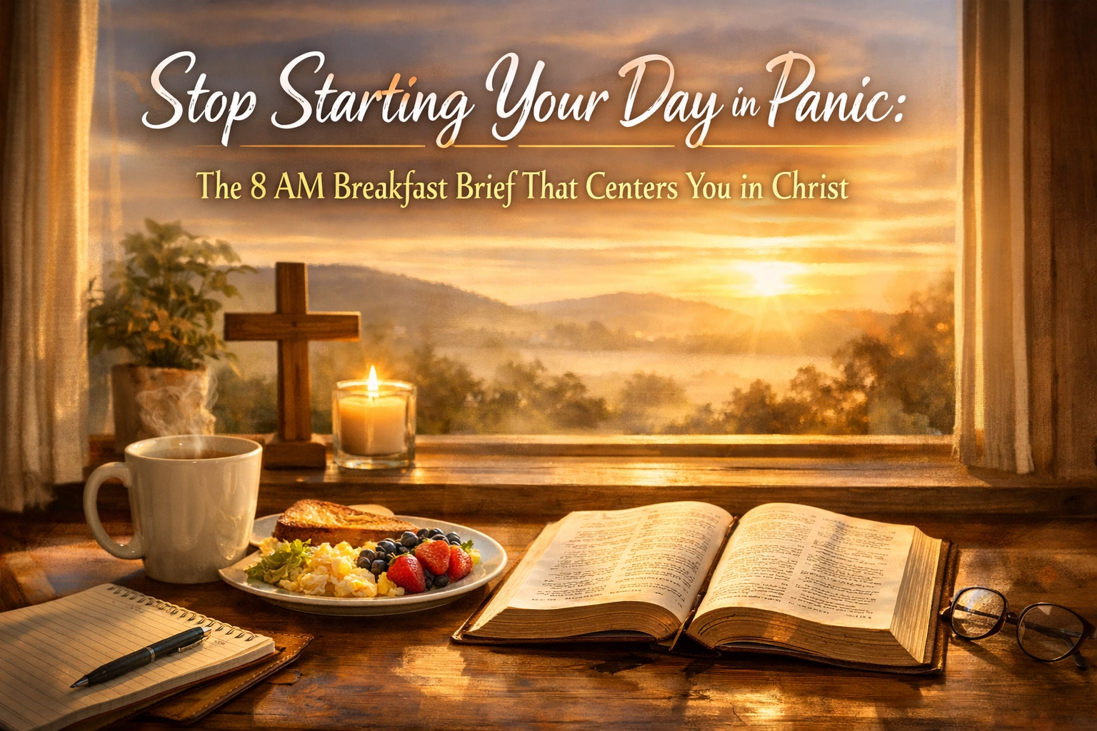 [HERO] Stop Starting Your Day in Panic: The 8 AM Breakfast Brief That Centers You in Christ