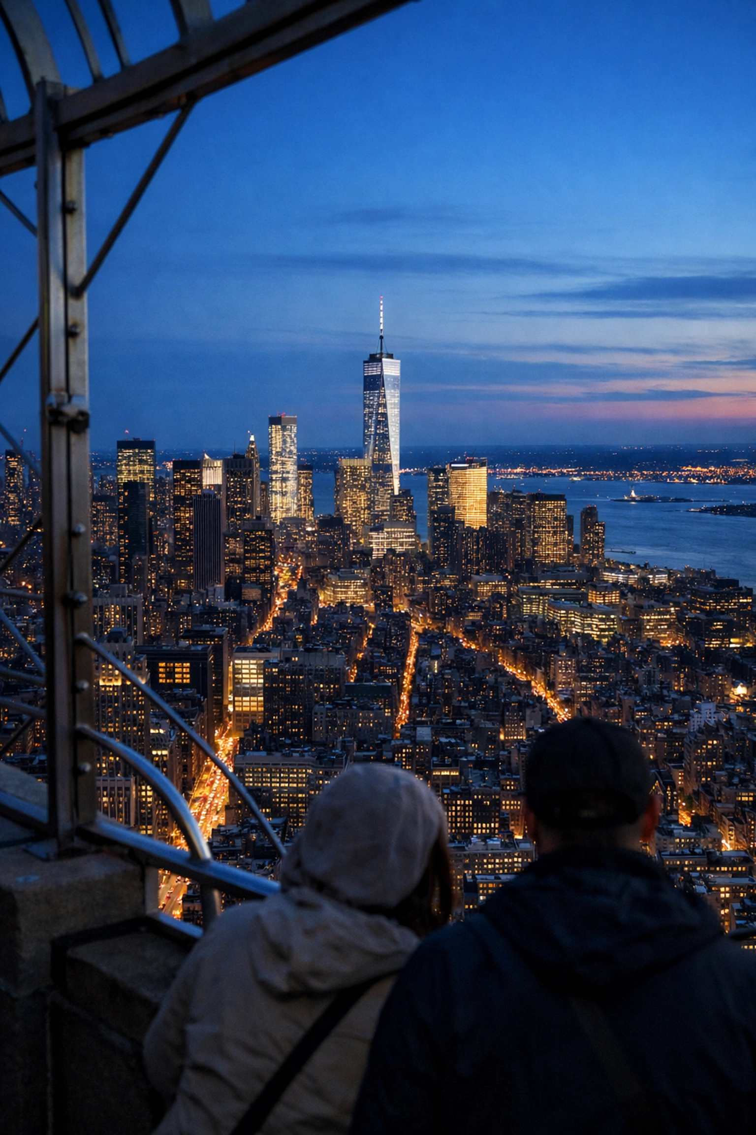 Skyline view from Empire State Building toward One World Trade Center, one of the best places to take pictures in NYC.