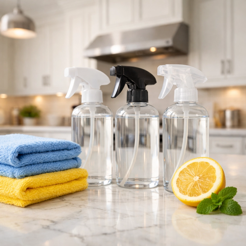 Eco-friendly products used for professional Move-In Cleaning in Newton for safe, non-toxic results.