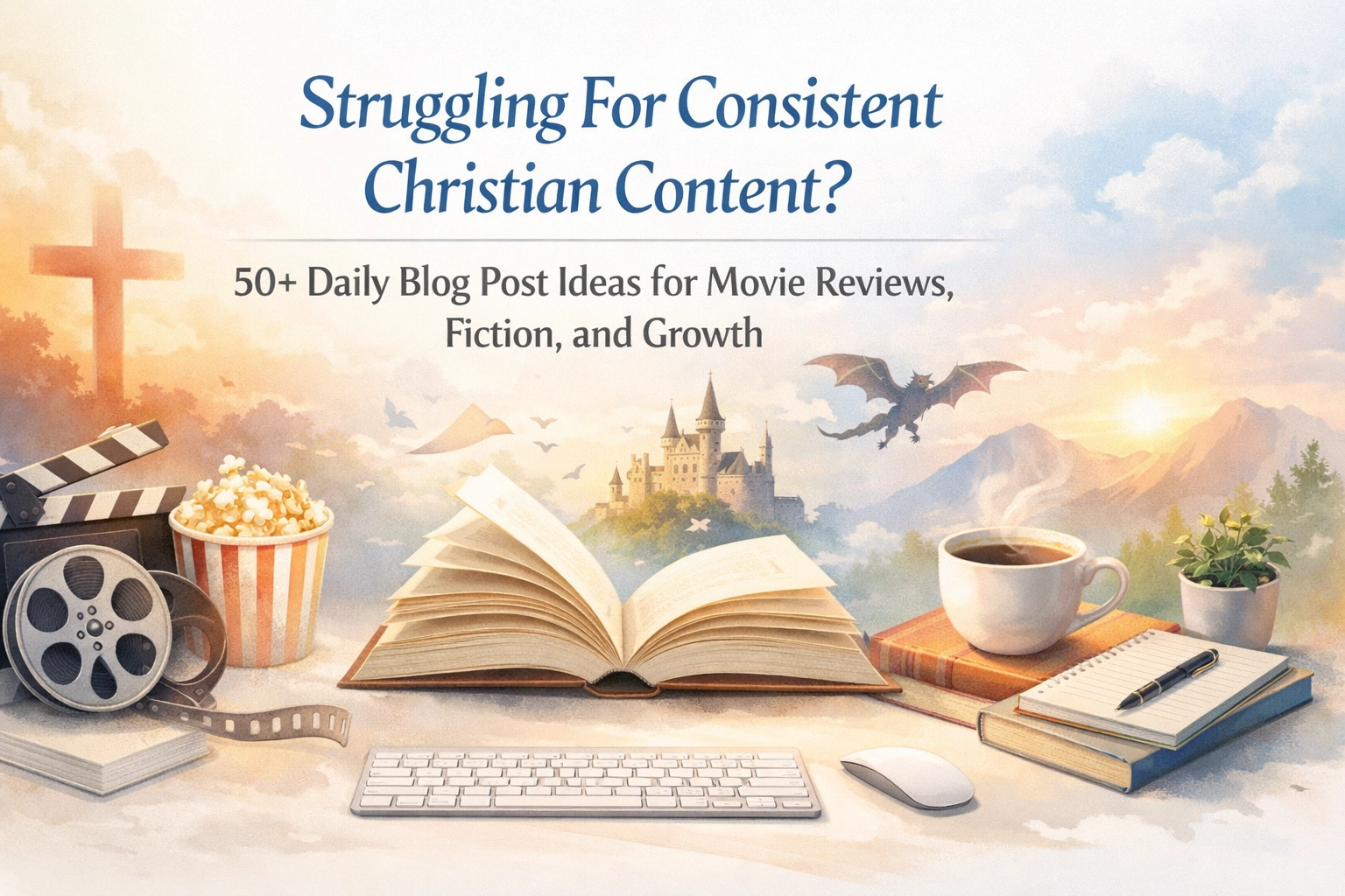 [HERO] Struggling For Consistent Christian Content? 50+ Daily Blog Post Ideas for Movie Reviews, Fiction, and Growth