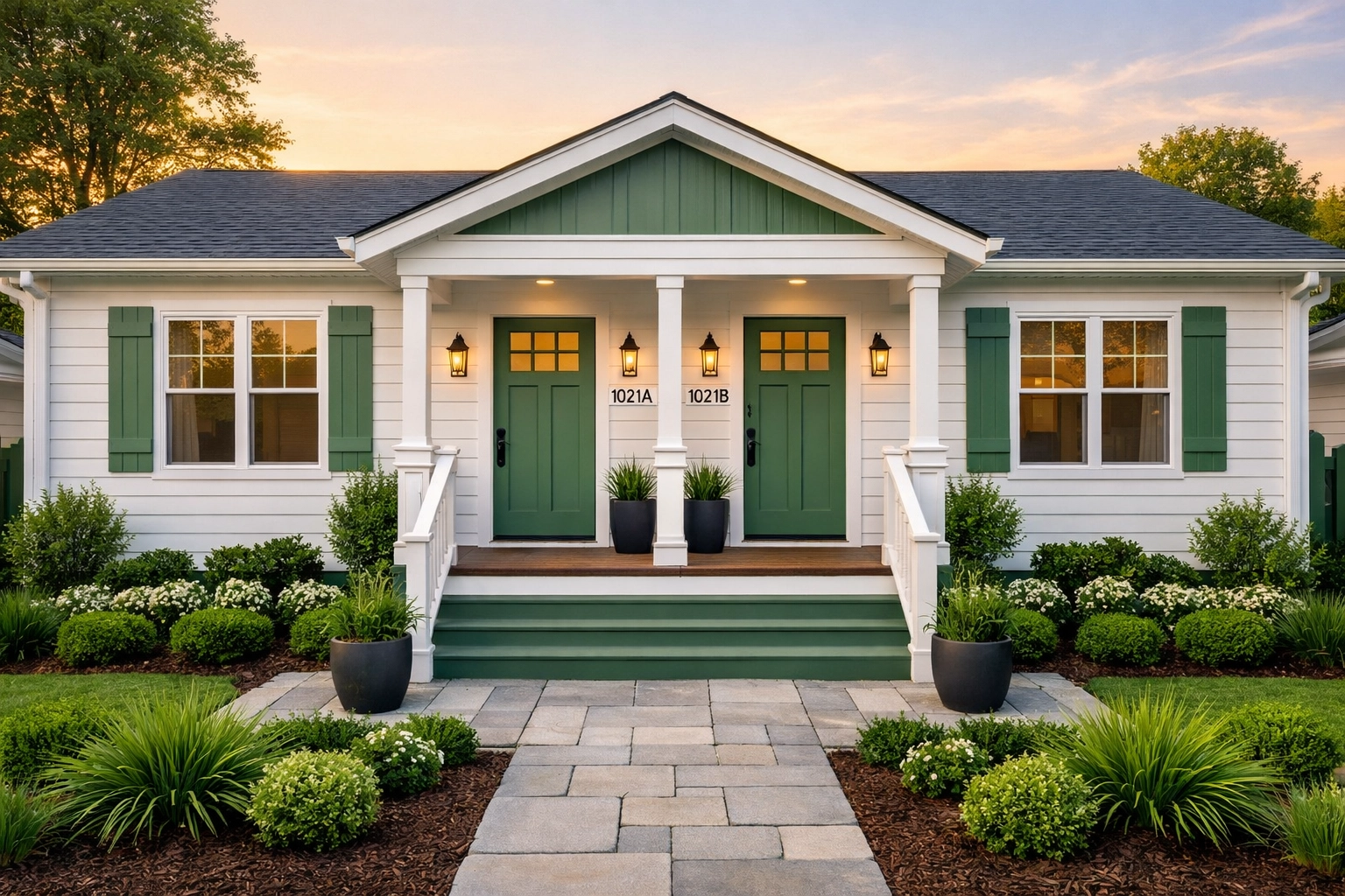 Renovated rental property exterior after successful BRRRR fix and flip investment