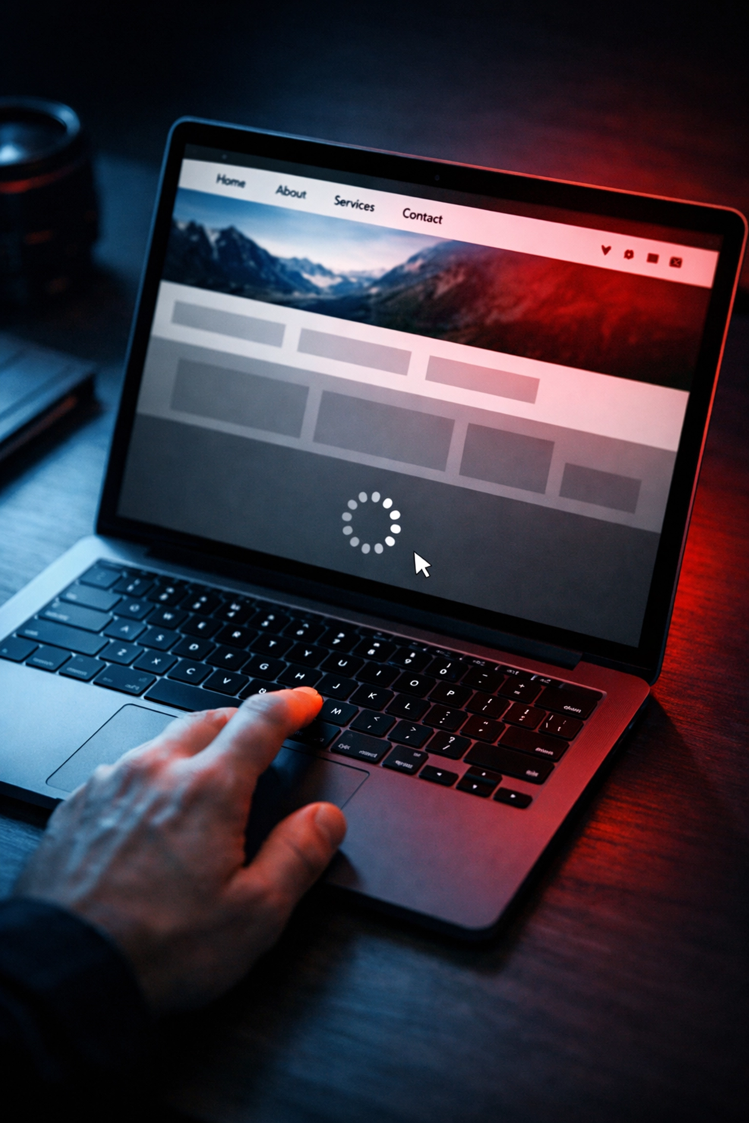 Slow loading website causing visitor to abandon page