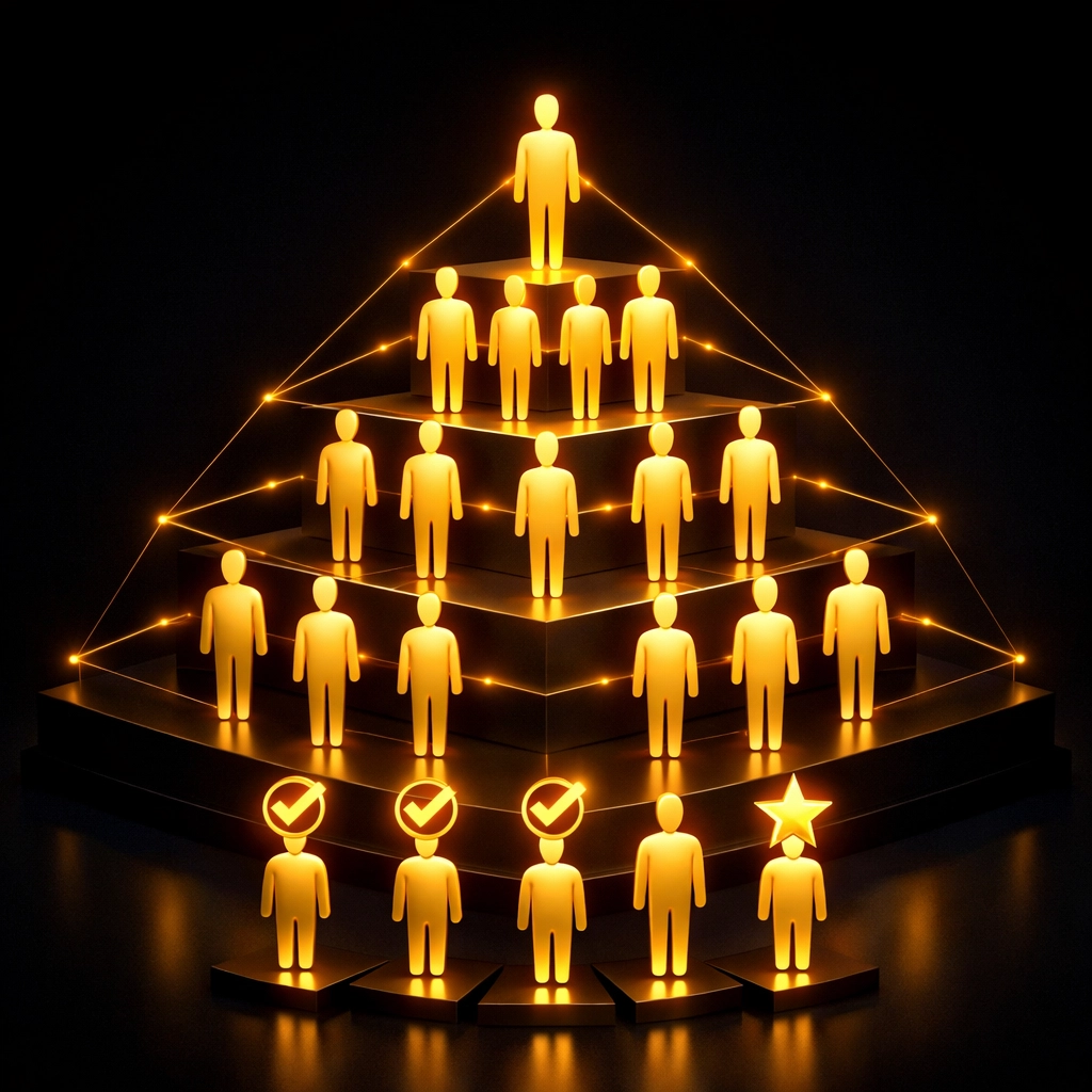 Building a connected team of 25 engaged, qualified leads through community nurturing