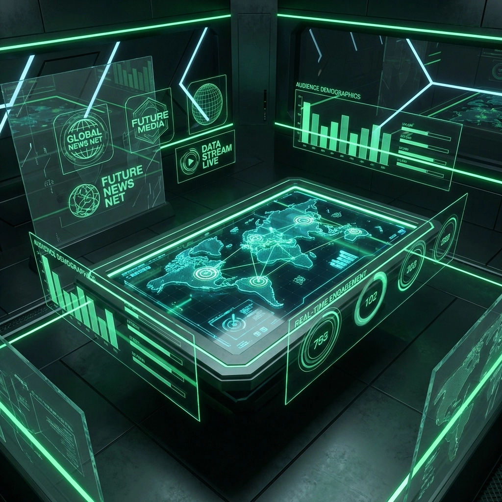 Strategic PR planning interface showing data analytics and media targeting approach