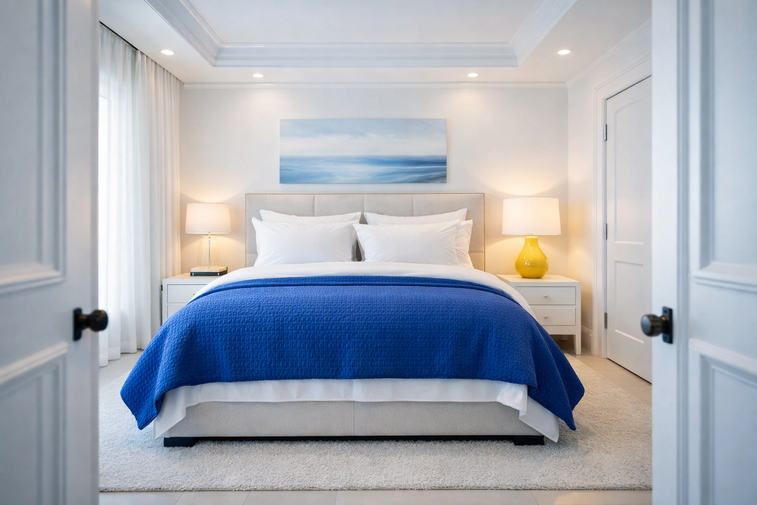 Spotless master bedroom in a Milton home showing ninja-level cleanliness and a professional deep clean reset.