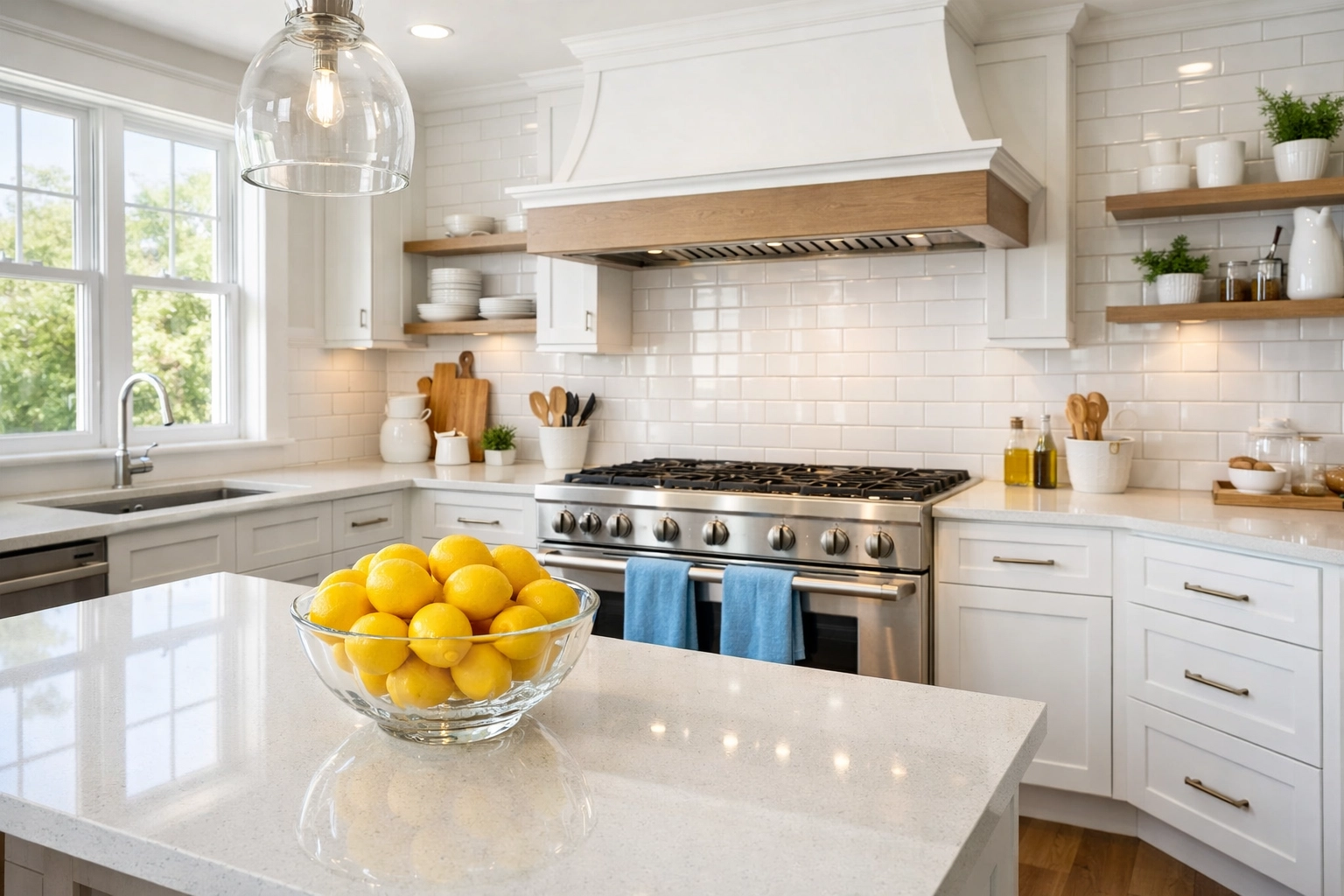 Spotless farmhouse kitchen in Bolton, MA after an expert deep house cleaning reset.