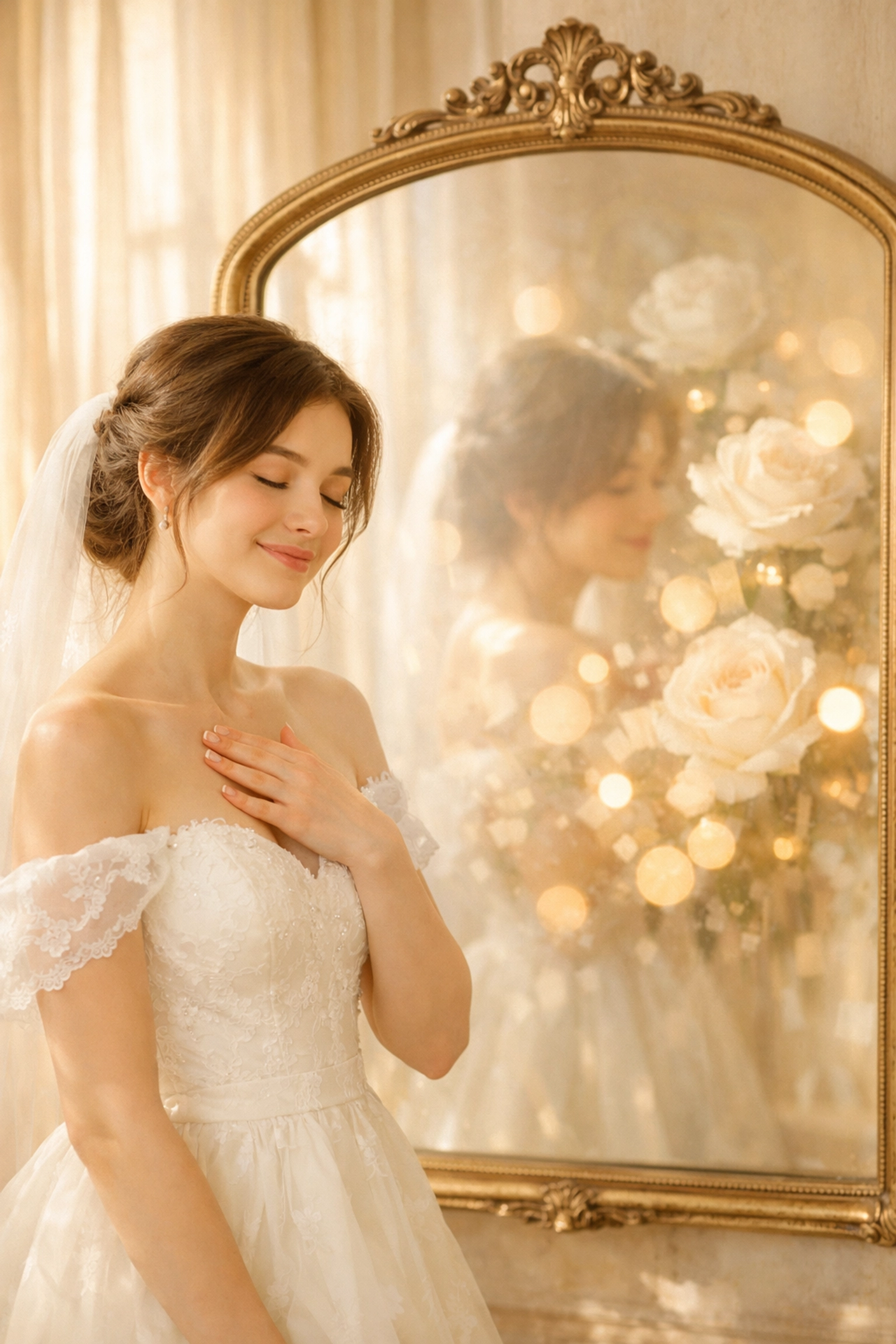 Bride sensing spirit presence on wedding day from departed loved ones