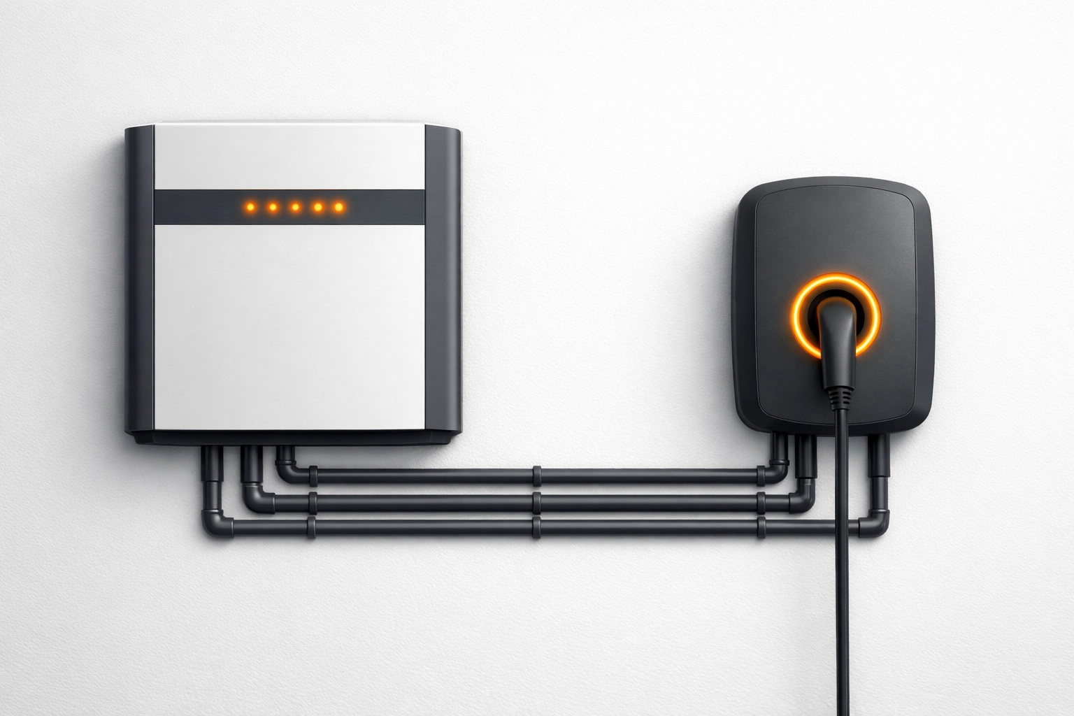 Moderner PV-Speicher und Wallbox Installation zur Eigenstromnutzung in Wien.