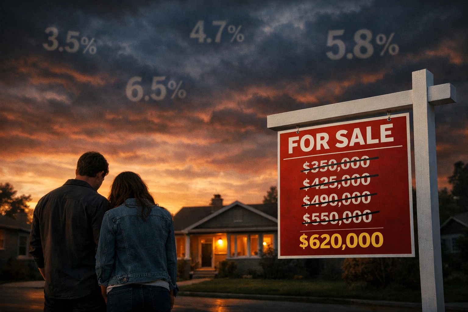 Housing market inflation with rising home prices leaving young buyers priced out