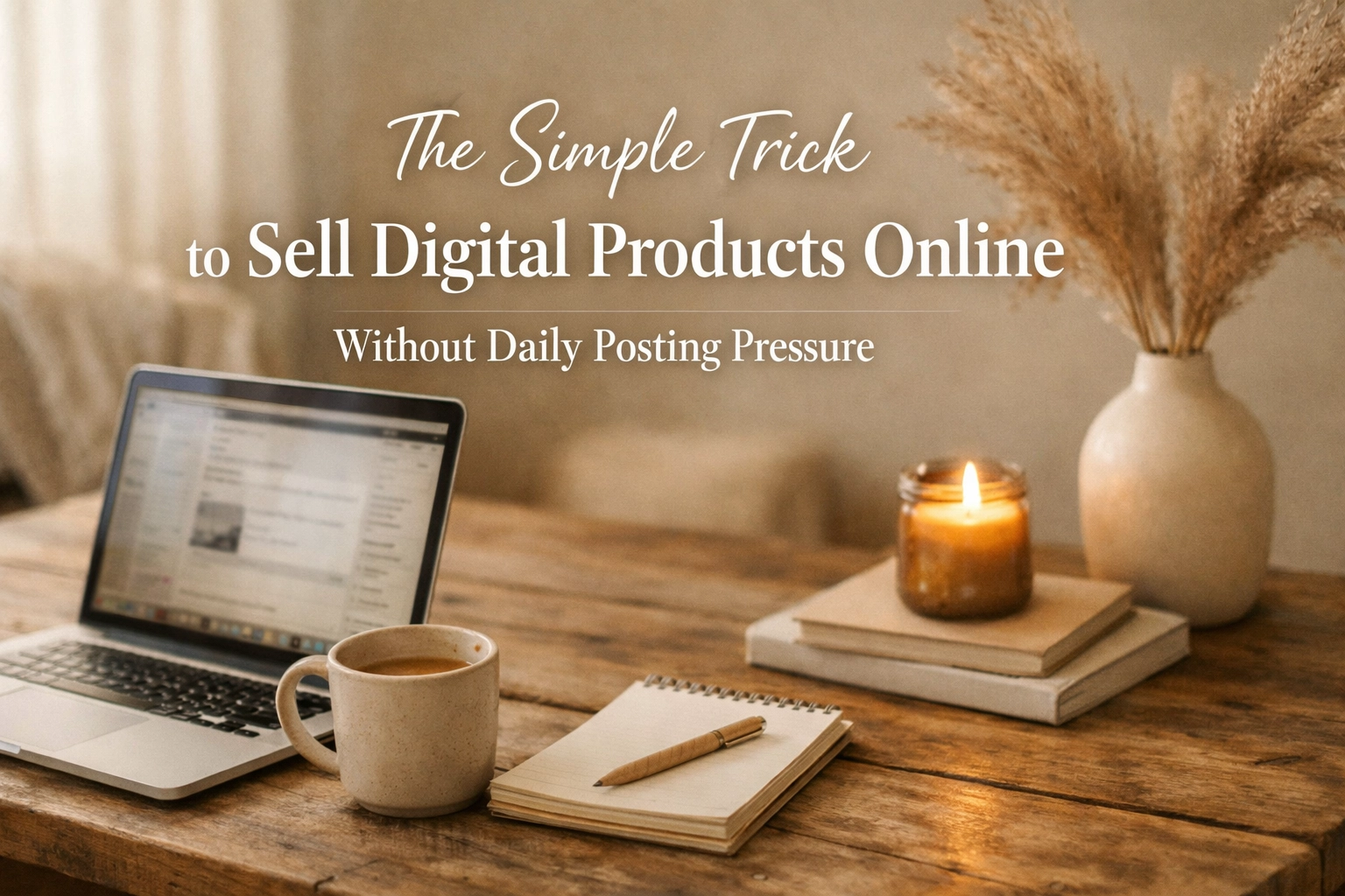 [HERO] The Simple Trick to Sell Digital Products Online Without Daily Posting Pressure