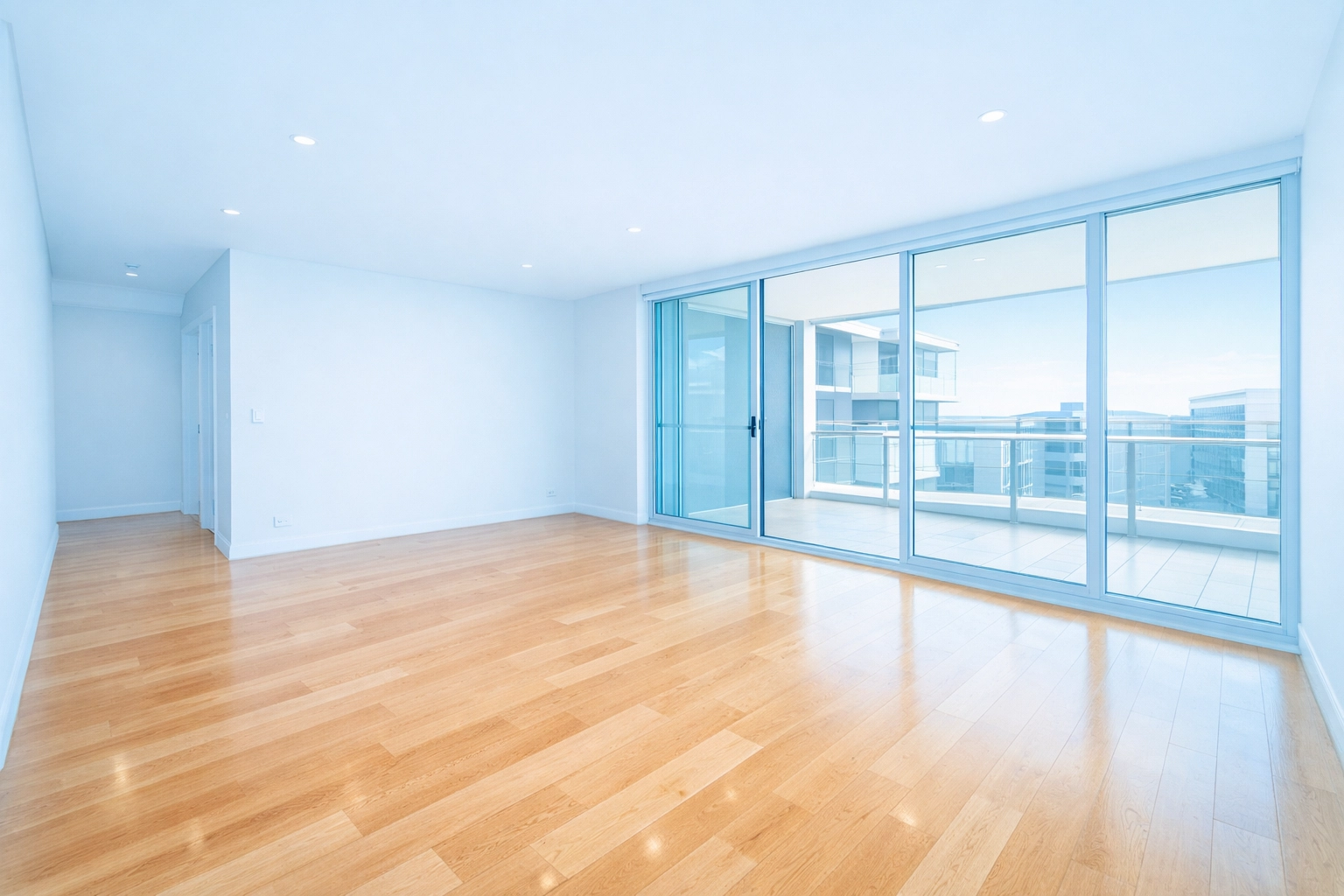 Professionally cleaned empty living room for move out cleaning in Waterloo IA.