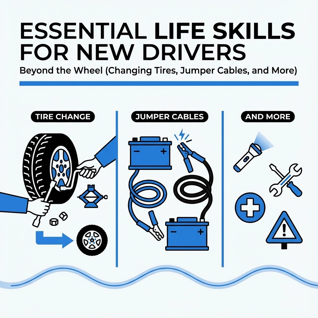 Essential Life Skills for New Drivers: Beyond the Wheel (Changing Tires, Jumper Cables, and More)