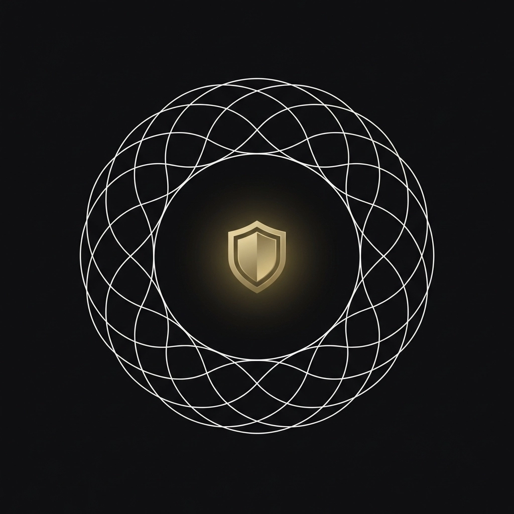 Minimalist shield icon symbolizing trust signals and credibility for business websites.