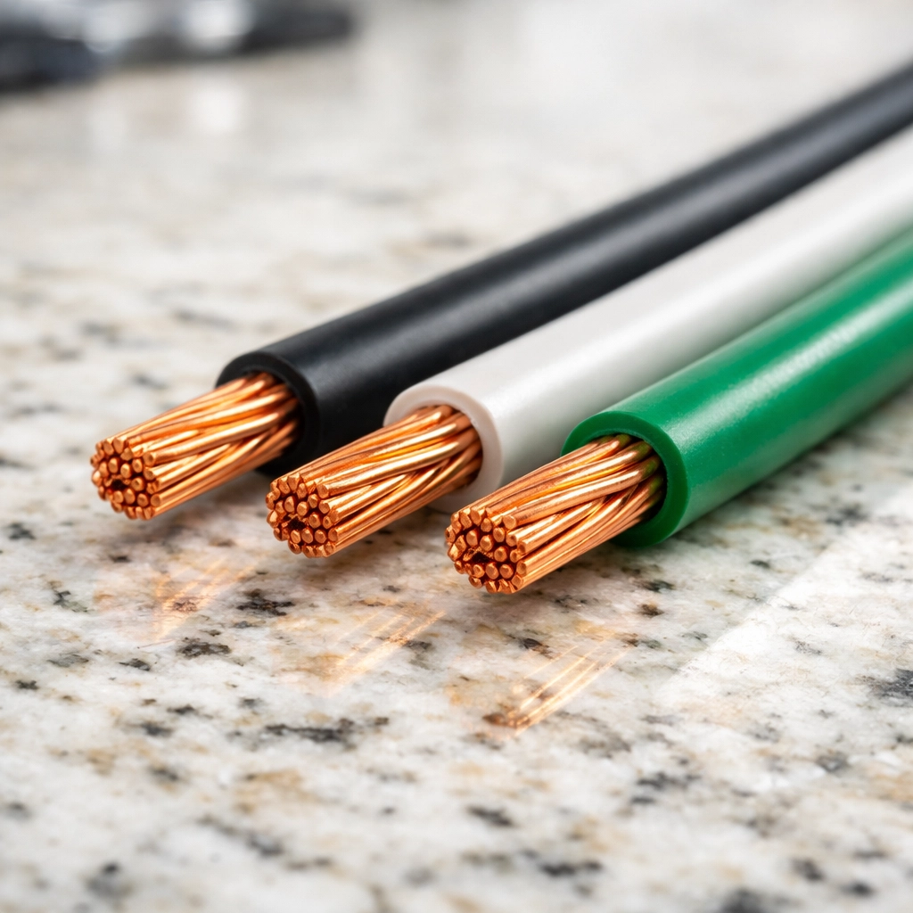 High-quality copper wiring ready for professional home electrical repair in Atlanta by Radiant Electrical.