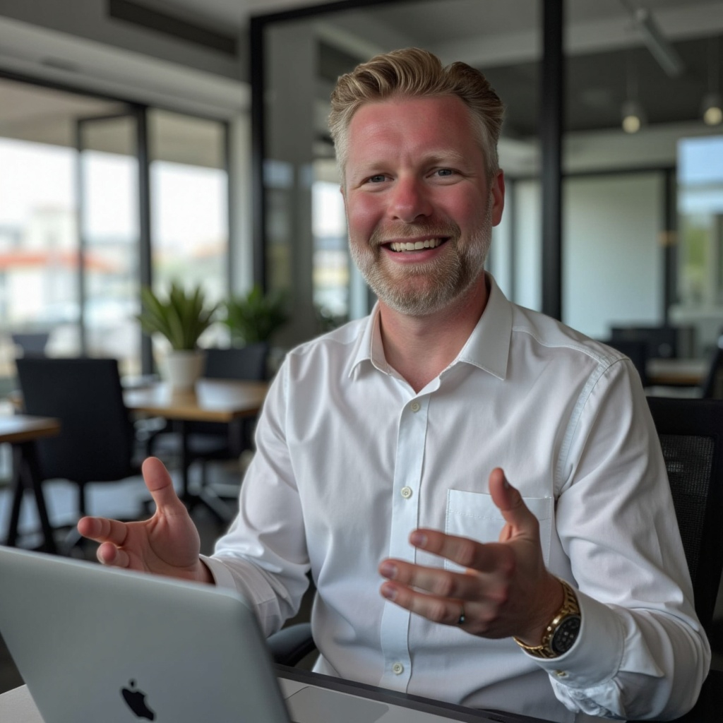 Business Consultant discussing AI solutions