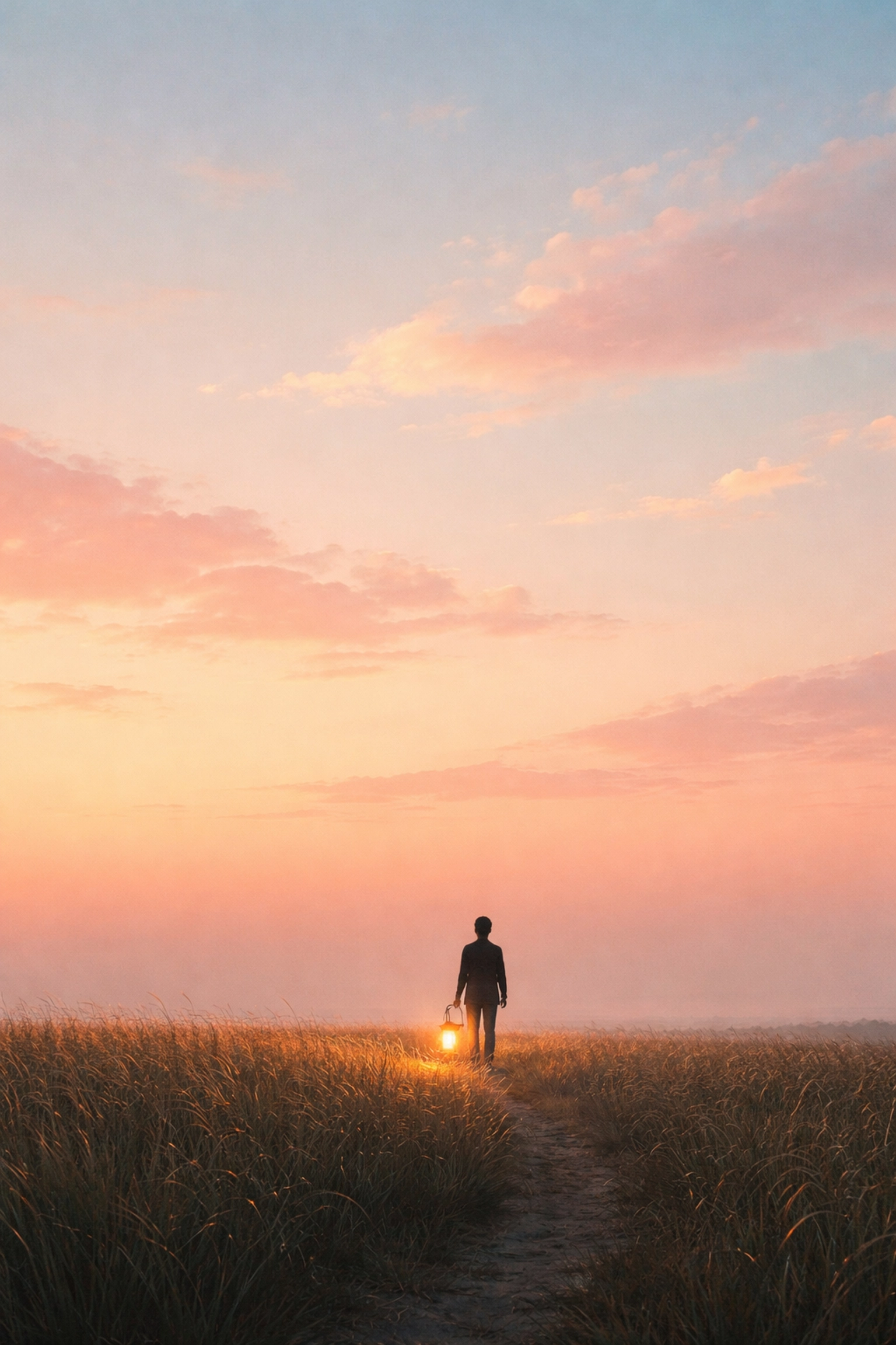 Person holding lantern in open field symbolizing carrying a faithful prophetic voice