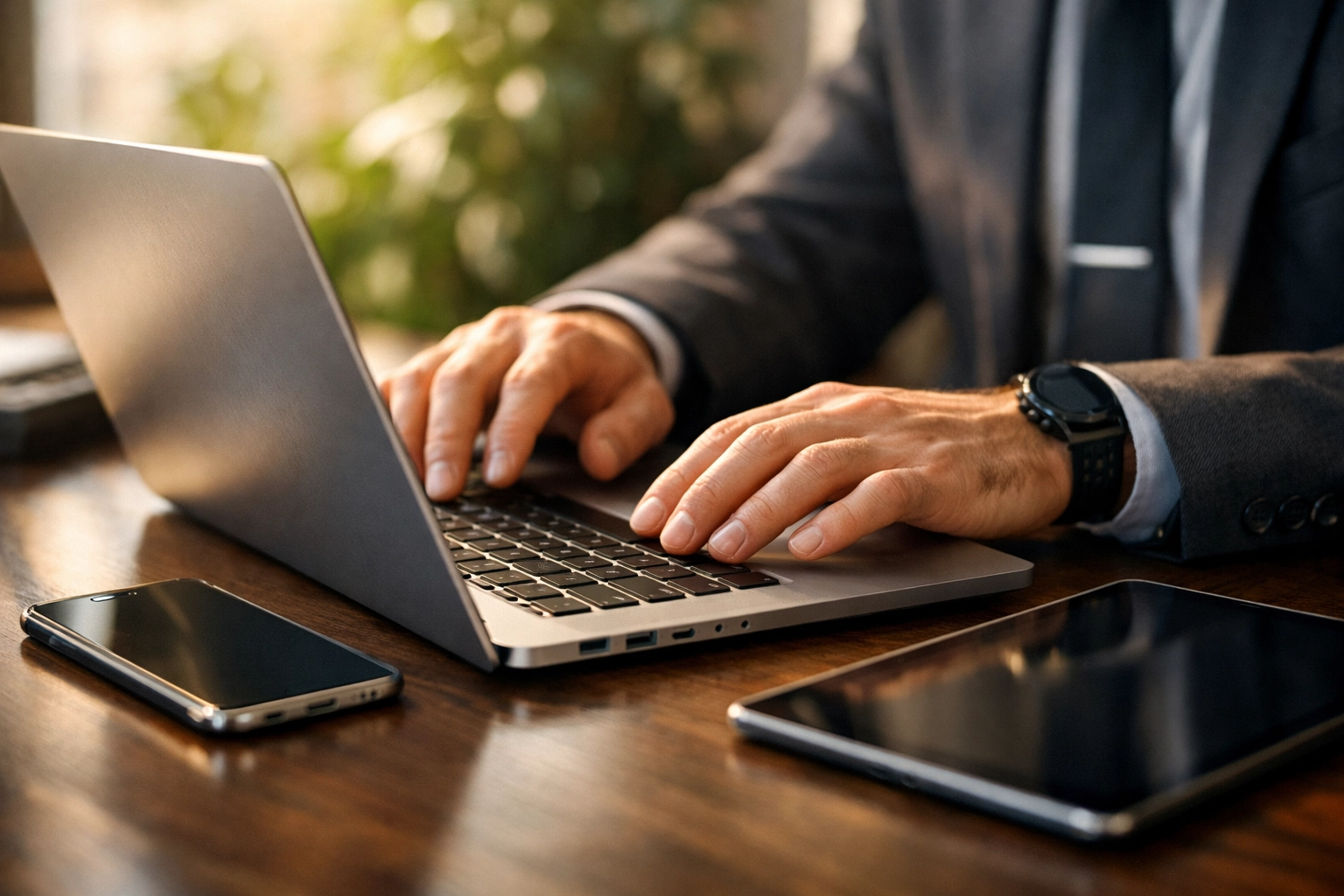 Private investigator performing digital forensics and deep-dive fraud analysis on a laptop.